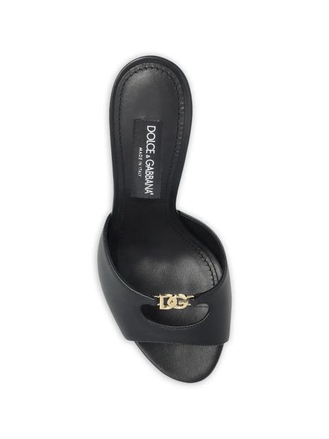 Dolce & Gabbana cutout logo mules - Black