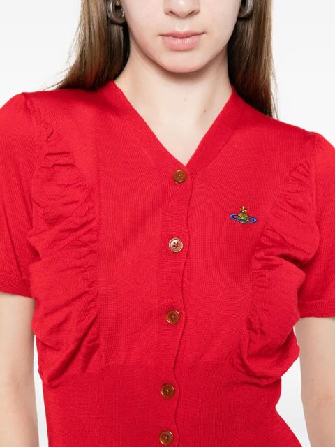 Vivienne Westwood Pamela ruched cardigan - Red