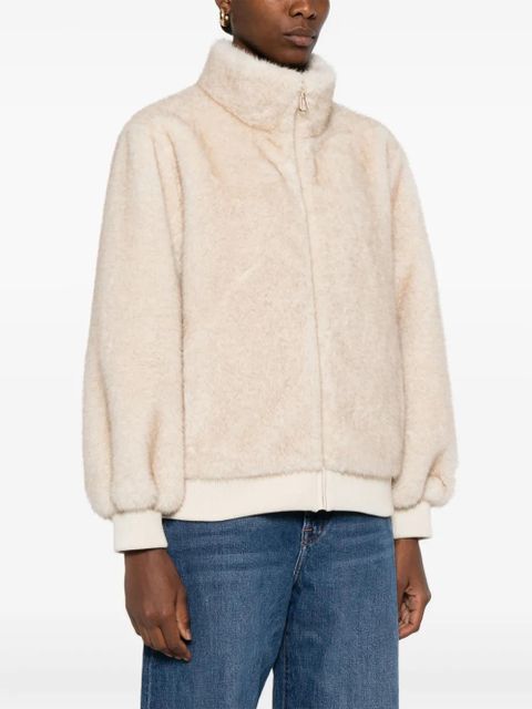 SANDRO zip-up bomber jacket - Neutrals