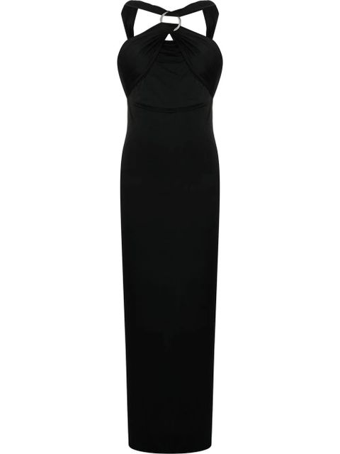 The Attico draped halterneck dress - Black - zdjęcie produktu nr 1