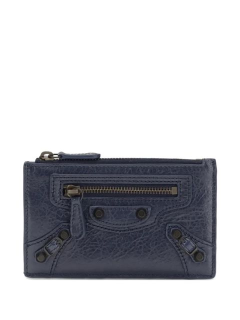 Balenciaga Le City studded zipped card holder - Blue - zdjęcie produktu nr 1