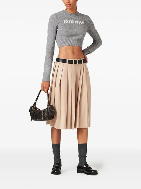 Miu Miu wool and cashmere sweater - Grey - zdjęcie produktu nr 2