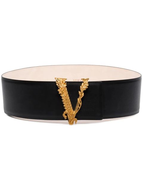 Versace Virtue leather belt - Black - zdjęcie produktu nr 1