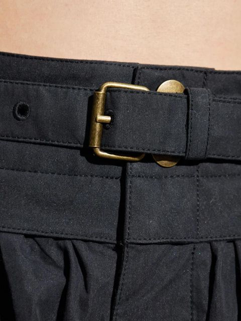 MARANT ÉTOILE Danica pleated belted shorts - Black