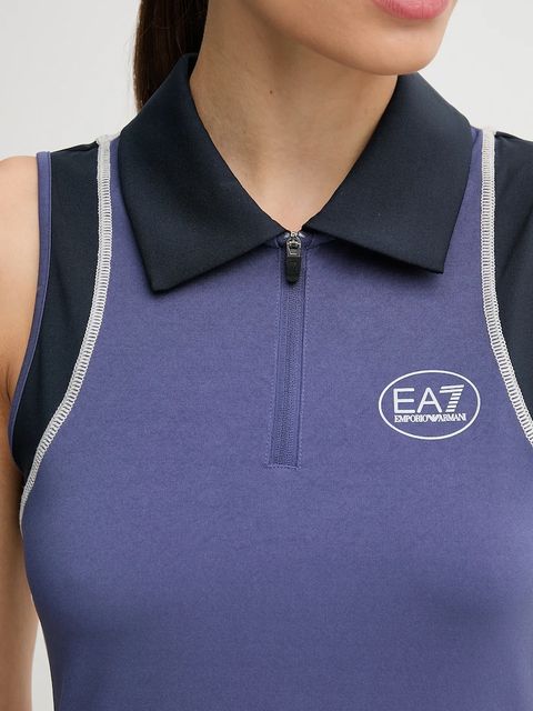 EA7 Emporio Armani sukienka sportowa kolor granatowy mini rozkloszowana AF19155.7W000560