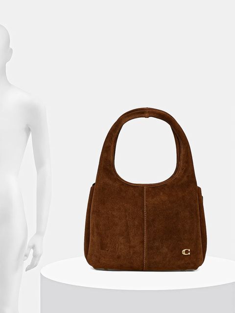 Coach torebka zamszowa Lana kolor brązowy CBZ96