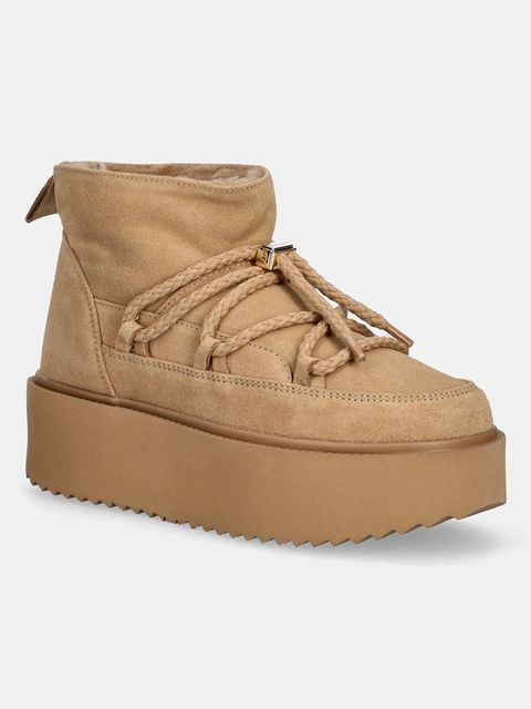 Inuikii śniegowce zamszowe Classic Low Platform kolor beżowy 1001.006.0012.251 - zdjęcie produktu nr 1