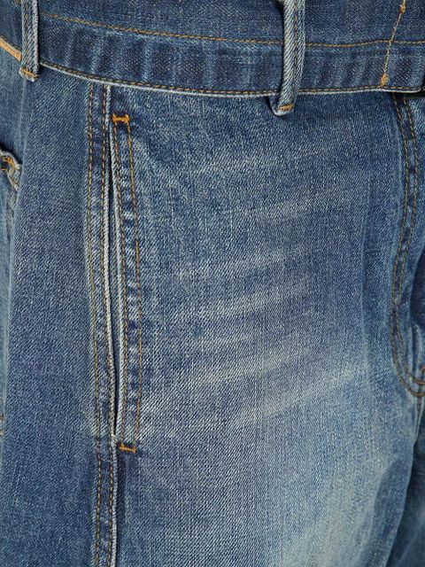 Magda Butrym belted wide-leg jeans - Blue