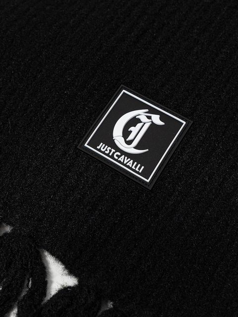 Just Cavalli szalik z dodatkiem wełny damski kolor czarny melanżowy 79RA2H08 ZG411 - zdjęcie produktu nr 2