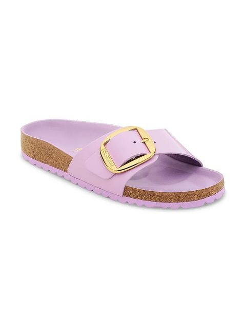 Birkenstock klapki skórzane Madrid Big Buckle - zdjęcie produktu nr 1