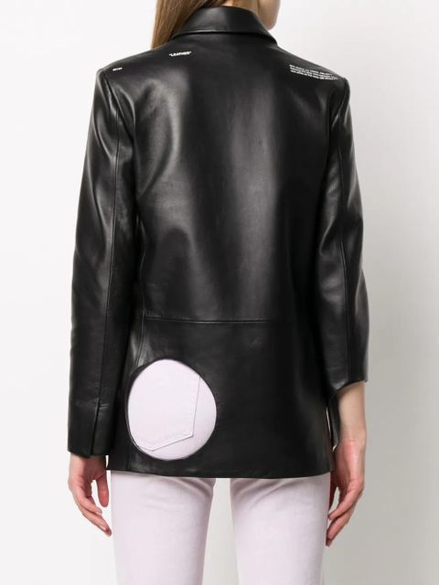 Off-White circle cut-out blazer - Black