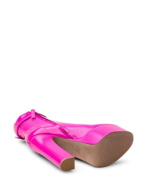 Valentino Garavani 160mm platform buckle boots - Pink