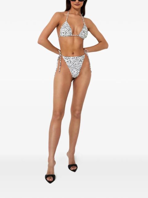 Reina Olga Concetta polka-dot bikini set - White