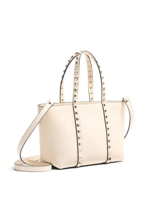 Valentino Garavani small Rockstud tote bag - Neutrals
