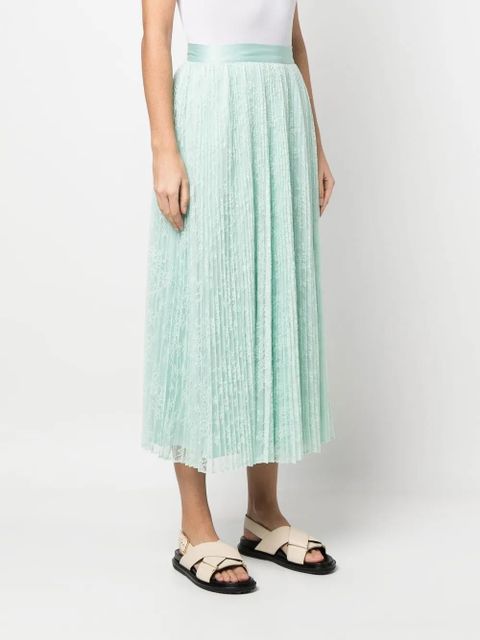 TWINSET pleated high-waisted skirt - Green