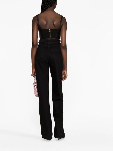 Versace Medusa '95 leather bustier top - Black