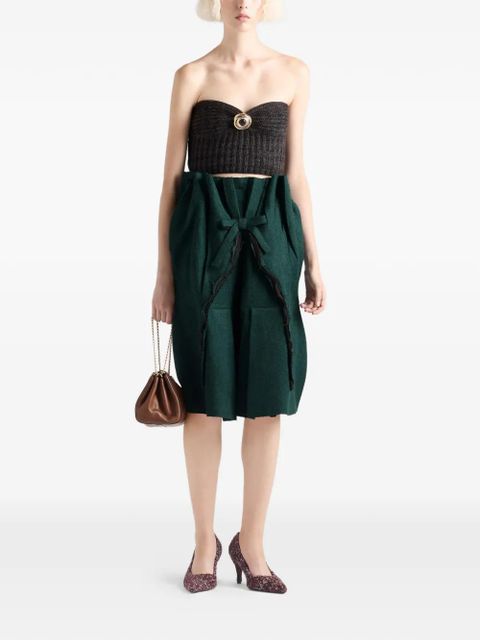 Prada Shetland wool midi skirt - Green - zdjęcie produktu nr 2