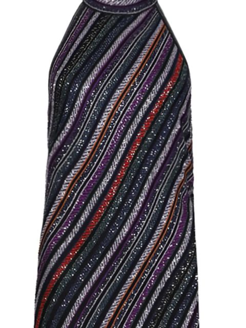 Missoni halter-neck striped-pattern maxi dress - Black - zdjęcie produktu nr 2