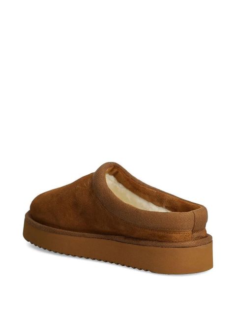 Copenhagen suede platform slippers - Brown