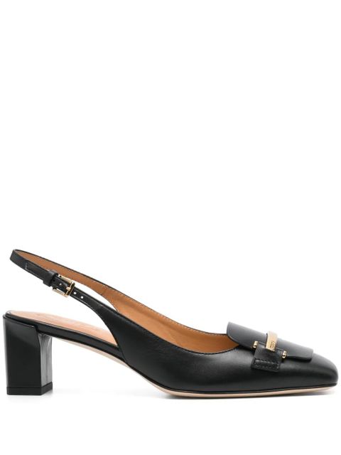 Tod's 50mm leather slingback pumps - Black - zdjęcie produktu nr 1