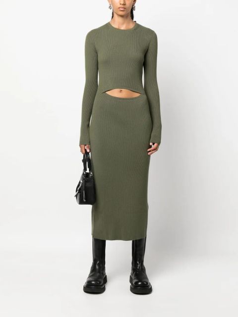 Diesel cut-out wool-blend dress - Green - zdjęcie produktu nr 2