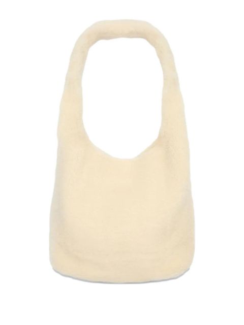 Yves Salomon Curly merino shoulder bag - Neutrals - zdjęcie produktu nr 1