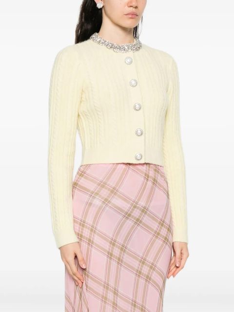 Self-Portrait button-up cardigan - Yellow