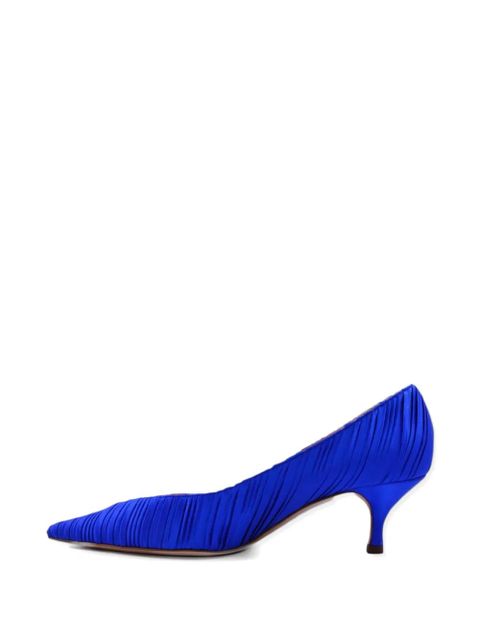 Casadei pleated satin pumps - Blue