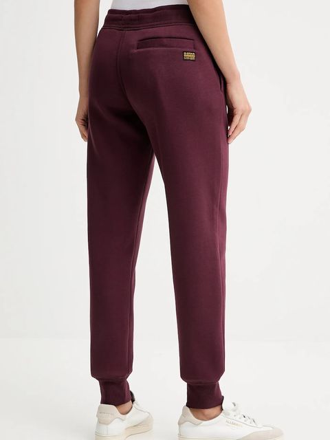 G-Star Raw spodnie dresowe kolor bordowy gładkie D21320-C235