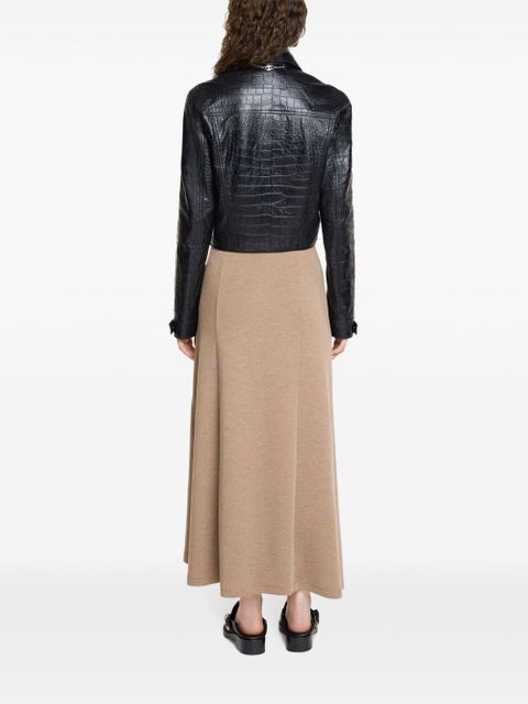 Rabanne asymmetric long-sleeve dress - Brown