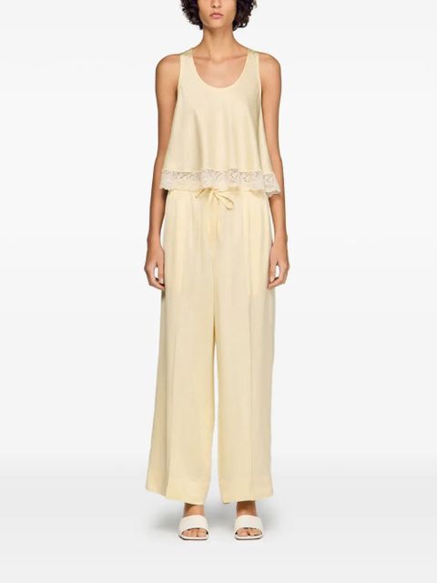 SANDRO drawstring palazzo trousers - Neutrals