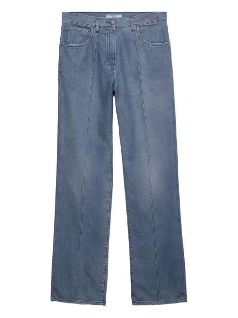 Prada washed logo-patch jeans - Blue - zdjęcie produktu nr 1