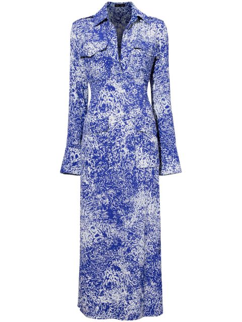 Proenza Schouler abstract-print crepe maxi dress - Blue - zdjęcie produktu nr 1