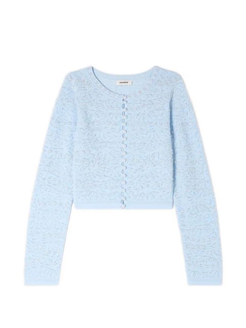 SANDRO floral-pattern cardigan - Blue - zdjęcie produktu nr 1