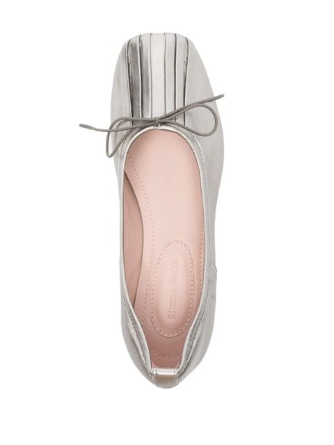 Simone Rocha pleated toe ballerina shoes - Silver