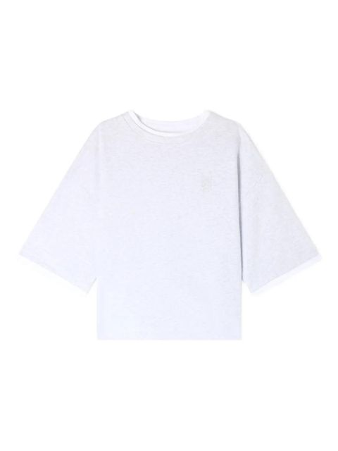 SANDRO logo-embroidered T-shirt - Grey - zdjęcie produktu nr 1