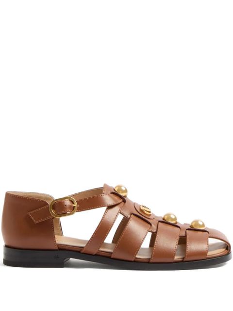 Valentino Garavani VLogo Signature fisherman sandals - Brown - zdjęcie produktu nr 1