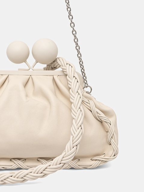 Weekend Max Mara torebka skórzana ALECITO kolor beżowy 2615511144600