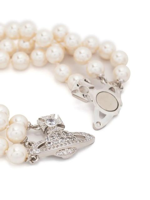 Vivienne Westwood pearl Orb bracelet - Neutrals