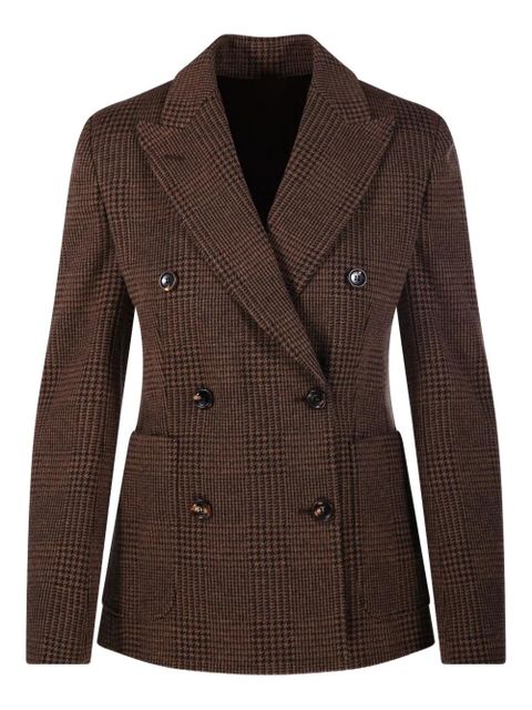 Max Mara check double-breasted blazer - Brown - zdjęcie produktu nr 1