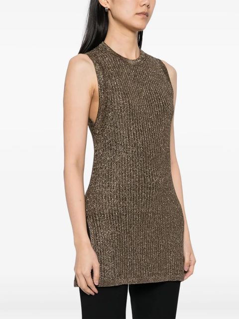 TOM FORD knitted side-slits vest - Brown - zdjęcie produktu nr 2
