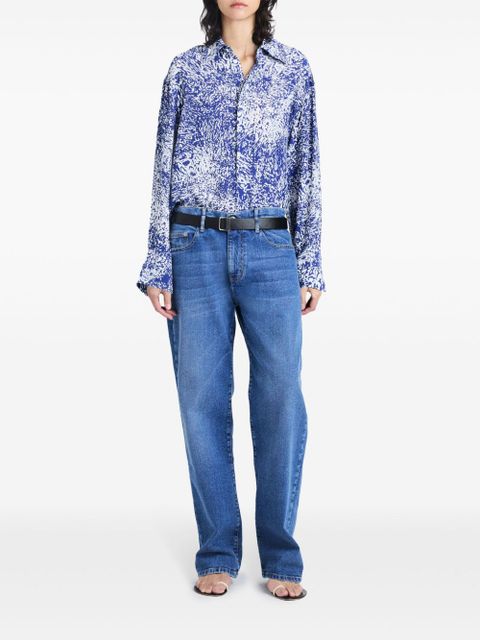 Proenza Schouler Norman abstract-print blouse - Blue - zdjęcie produktu nr 2