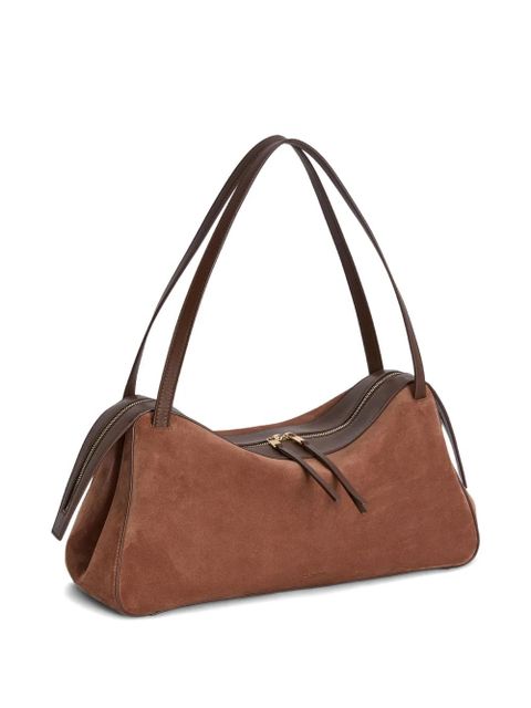 Jil Sander Dune embossed trim shoulder bag - Brown - zdjęcie produktu nr 2