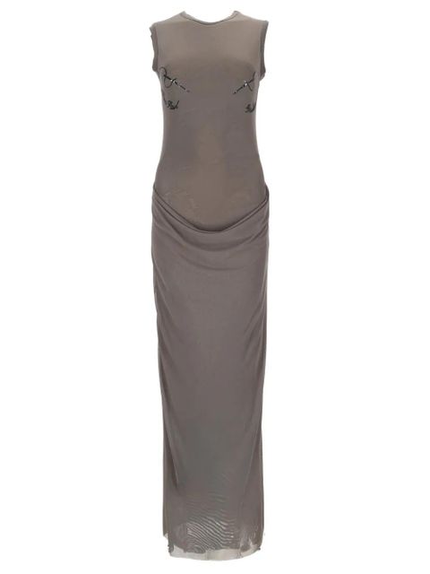 Jean Paul Gaultier draped maxi dress - Grey - zdjęcie produktu nr 2