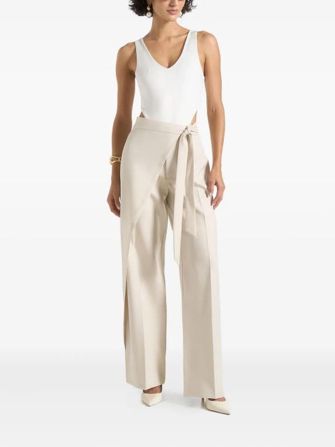 Manière De Voir Noa V-Neck bodysuit - White