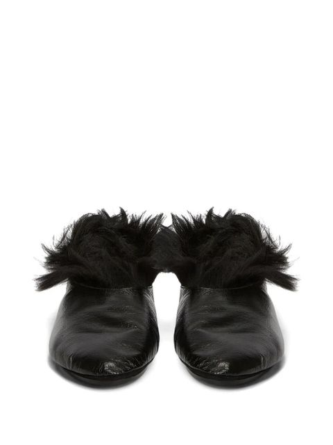 Jil Sander leather ballet flats - Black