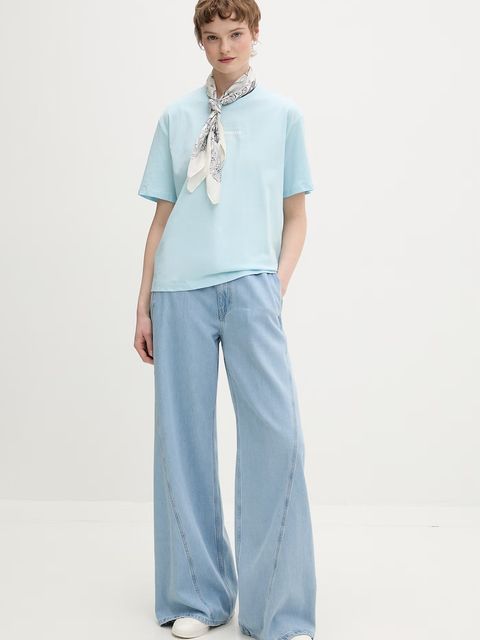 Karl Lagerfeld Jeans t-shirt damski bawełniany - zdjęcie produktu nr 1