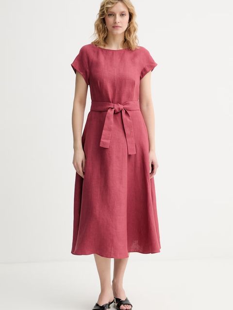 Weekend Max Mara sukienka lniana ESORDIO - zdjęcie produktu nr 1