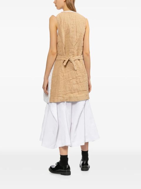 Comme Des Garçons floral-embroidered coat - White