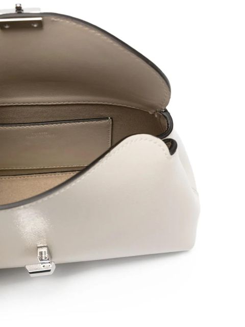 TOTEME T-lock naplack clutch - White